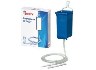 Enteroclisma da viaggio klister in gomma con cannula anale evaginale 2 litri