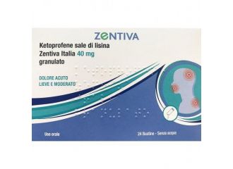 Ketoprofene sale di lisina zentiva italia 40 mg granulato 24 bustine