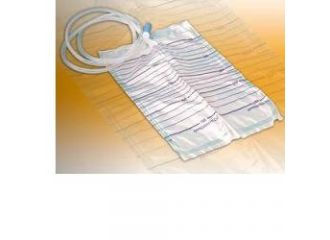 Sacca urina curabag con valvola e rubinetto scarico tubo cm 120/130cm 2 litri 10 pezzi
