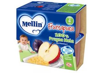 Mellin frutta pura prugna mela 100 g 4 pezzi