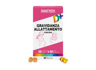 Dailyvit+ gravidanza allattamento con dha multivitaminico e multiminerale 30 compresse + 30 perle