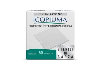 Garza compressa idrofila icopiuma 10x10cm 50 pezzi