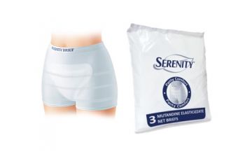 Mutandina a rete per incontinenza serenity panty comfort l 3 pezzi