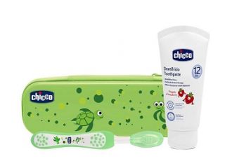 Chicco set dentale verde con fluoro