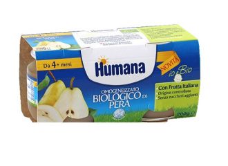 Humana omogeneizzato pera bio 2 vasetti 100 g