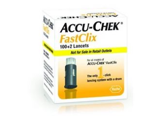 Lancette pungidito accu-chek fastclix 100 + 2 pezzi