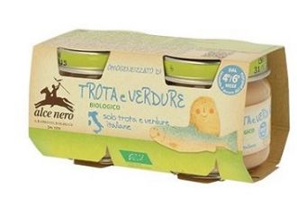 Omogeneizzato trota e verdure baby food bio 2 x 80 g