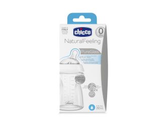 Chicco biberon naturalfeeling vetro 0m+ 250 ml