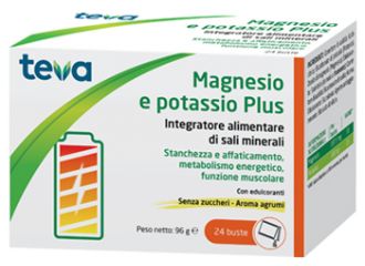 Magnesio potassio plus teva 24 bustine senza zuccheri aroma agrumi