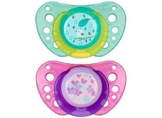 Chicco succhietto air girl in caucciu' 16-36 mesi 2 pezzi