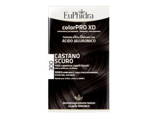 Euphidra colorpro xd 300 castano scuro gel colorante capelli in flacone + attivante + balsamo + guanti