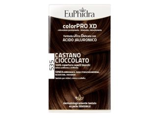 Euphidra colorpro xd 535 castano cioccolato gel colorante capelli in flacone + attivante + balsamo + guanti