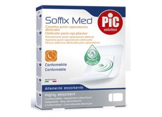 Cerotto pic soffix med in tnt con tampone centrale assorbente sterile monouso 30x10 cm sterili antibatterico 3 pezzi