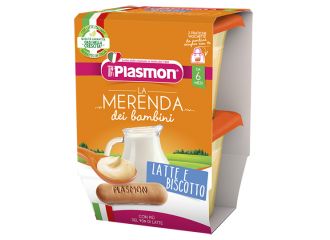 Plasmon la merenda dei bambini merende latte biscotto asettico 2 x 120 g