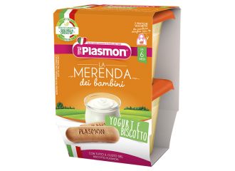 Plasmon la merenda dei bambini sapore di natura yogurt biscotto asettico 2 x 120 g