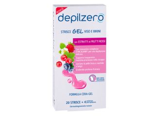 Depilzero strisce gel viso bikini 24 pezzi