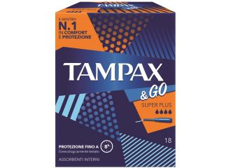 Tampax &go assorbente interno super plus 18 pezzi