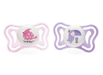 Chicco succhietto light girl silicone 2-6 mesi 2 pezzi