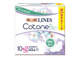 Lines cotone bio ultra ali 10+2 pezzi