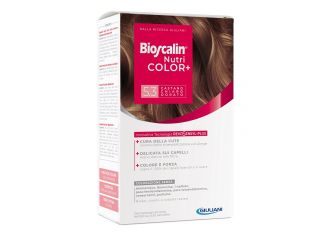 Bioscalin nutricolor plus 5,3 castano chiaro dorato crema colorante 40 ml + rivelatore crema 60 ml + shampoo 12 ml + trattamento finale balsamo 12 ml