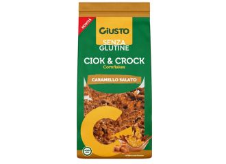 Giusto senza glutine ciock & crock cornflakes caramello salato 125 g