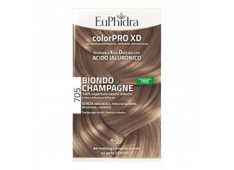 Euphidra colorpro xd 705 biondo champagne gel colorante capelli in flacone + attivante + balsamo + guanti