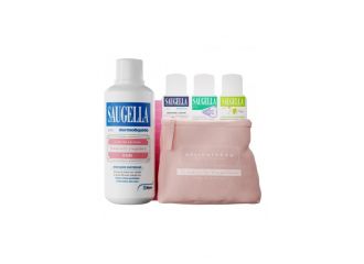 Saugella art edition bundle dermoliquido 500 ml + pochette con 3 minisize da 50 ml