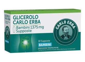 Glicerolo carlo erba bambini 18 supposte 1375mg