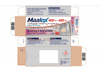 Maalox 400 mg + 400 mg compresse masticabili senza zucchero