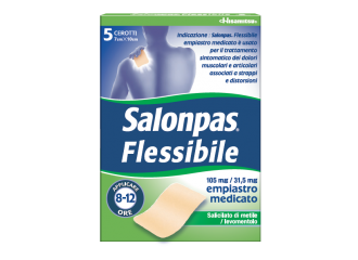 Salonpas flessibile, 105 mg/31,5 mg, empiastro medicato salicilato di metile / levomentolo