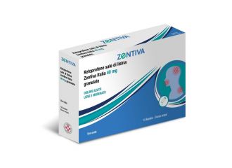 Ketoprofene sale di lisina zentiva italia 40 mg granulato 12 bustine