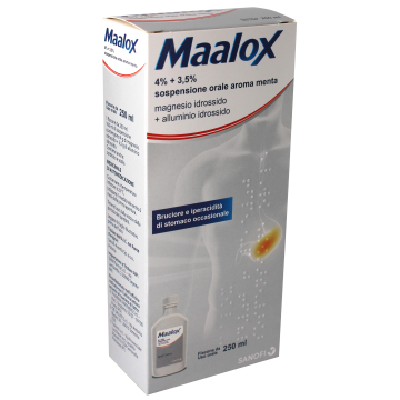 Maalox 4% + 3,5% sospensione orale aroma menta