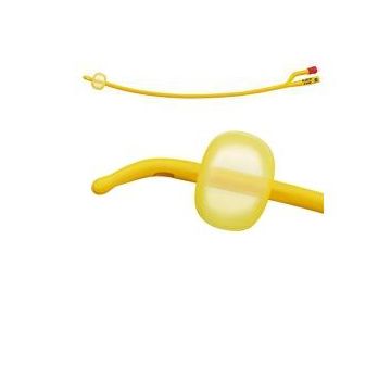 Catetere foley a media permanenza  rusch gold plus a 2 vie in silkolatex lattice-silicone per adulto ch16 lunghezza 40 cm punta cilindrica a 2 fori palloncino 5-15 ml 1 pezzo