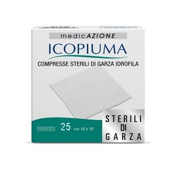 Garza compressa idrofila icopiuma 10x10cm 25 pezzi