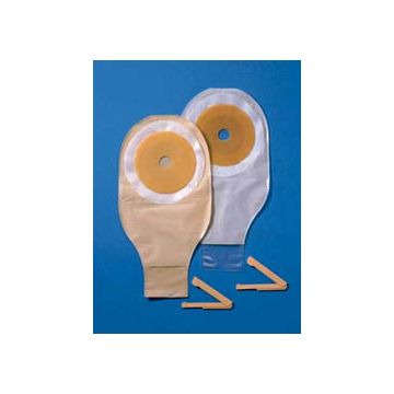 Sacca ileostomia a fondo aperto trasparente ritagliabile con barriera protettiva cutanea in stomahesive technology con supporto in cerotto microporoso ileodress 19/64mm 10 pezzi