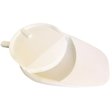 Padella per ammalati prodotta in plastica e confezionata in sacchetto di polietilene