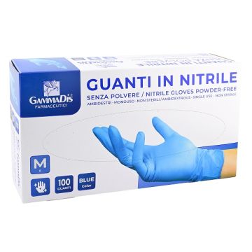 Guanti nitrile senza polvere medium 100 pezzi