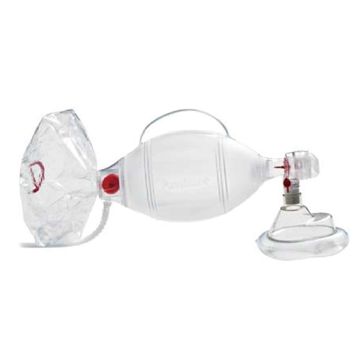 Pallone per rianimazione ambu monouso completo di maschera e reservoir