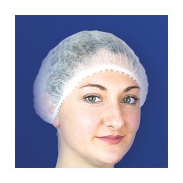 Cuffietta clip in tnt resistente traspirante con elastico su tutto il bordo blu 100 pezzi