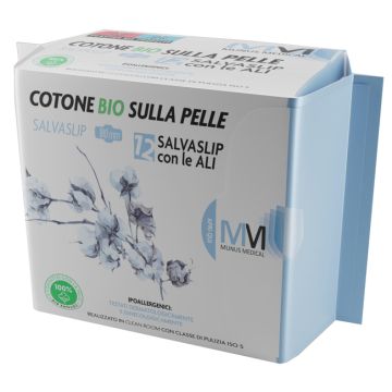 Munus medical proteggi slip con ali cotone bio sulla pelle 12 pezzi