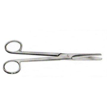 Forbice retta punte smusse in acciaio per chirurgia 11,5cm monouso